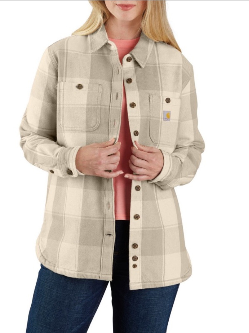 NWT Women's Carhartt 106450 Loose Fit Twill Shirt Jacket 2XL